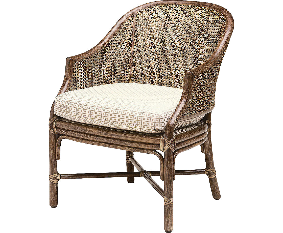 Caned Toboggan Arm Chair