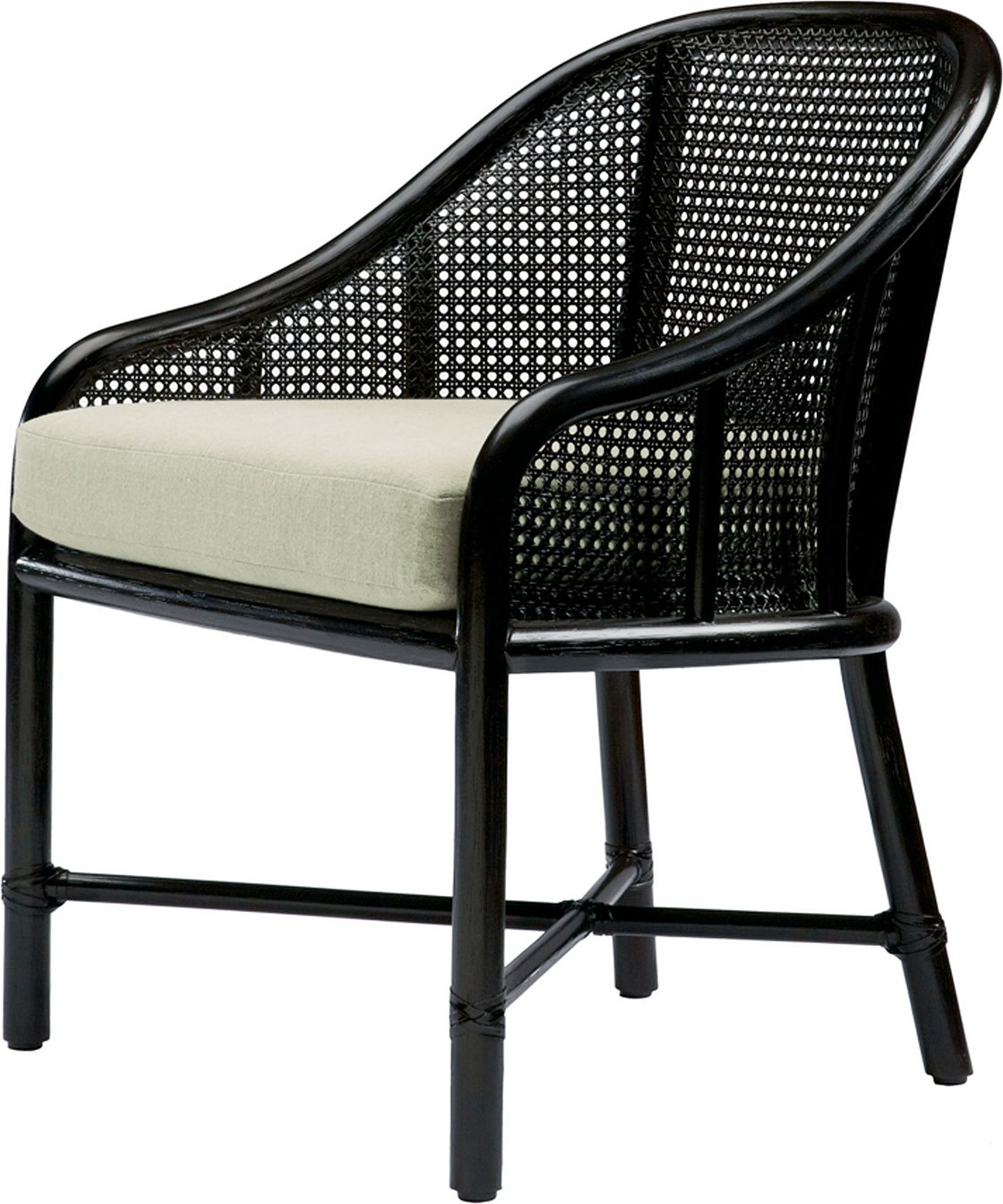 Caned Barrel Chair